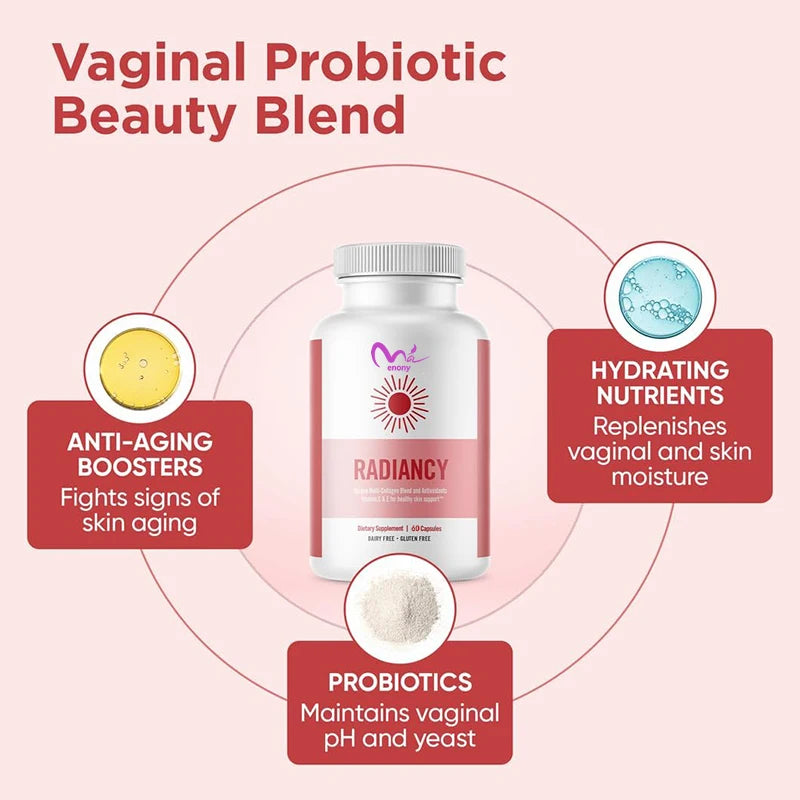 Women's Probiotic Capsules for Vaginal Health – pH Balance, Hyaluronic Acid & Vitamin C – 60 Capsules